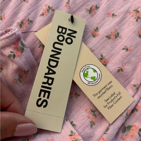 NWT No Boundaries Pink Pajama Pants/ Lounge Pants  with Cute Print Sz M - Picture 2 of 8